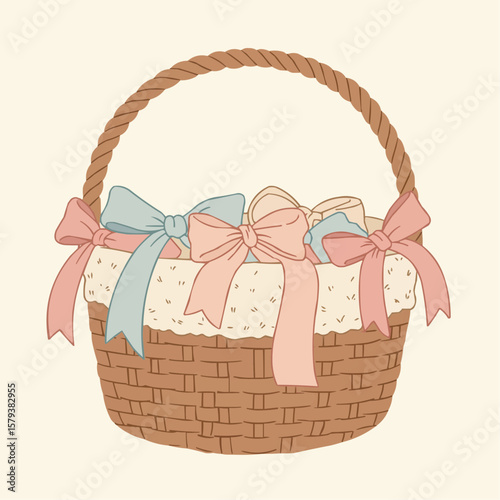 A basket of ribbons 