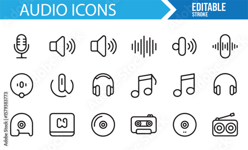 Sound and music symbols for recording and playback systems.