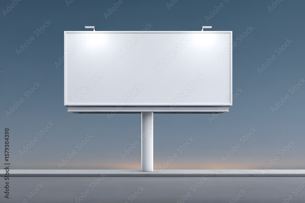 Obraz premium Nighttime urban billboard mockup cityscape digital marketing visual clear background modern design