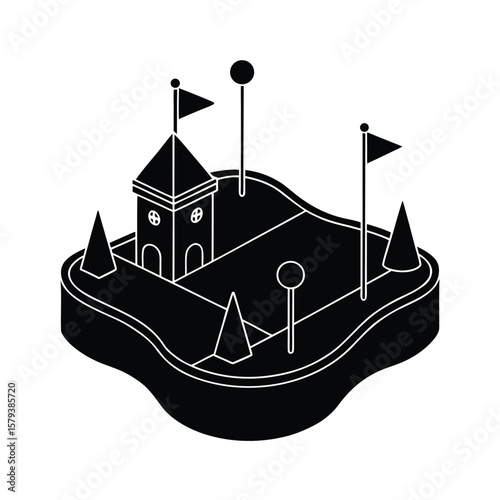 Miniature Golf with Whimsical Obstacles