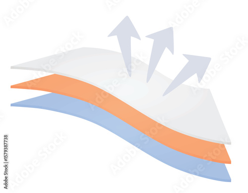 Three layers set. vector illustration