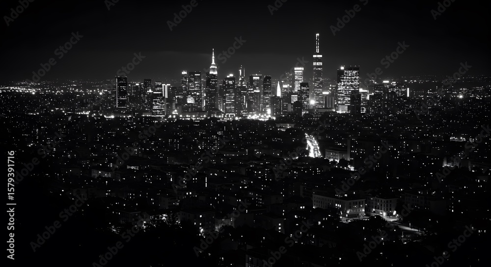 Fototapeta premium city skyline in the night