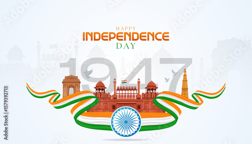 Indian Independence Day Banner, 15th August: Saluting the Spirit of 1947, Post, Poster, Banner, Web Banner, 


