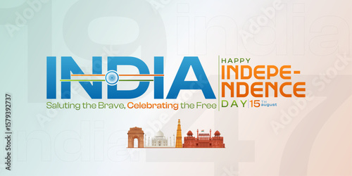 Indian Independence Day Banner, 15th August: Saluting the Spirit of 1947, Post, Poster, Banner, Web Banner, 


