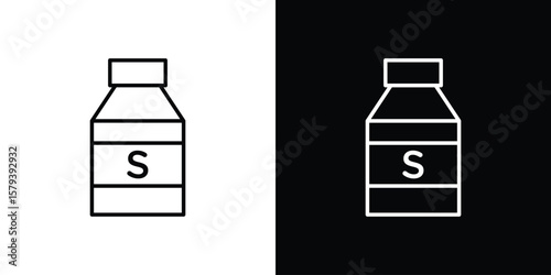 Solvent icon in outline and solid vector sign for web