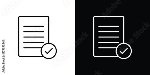 Reservation icon in outline and solid vector sign for web