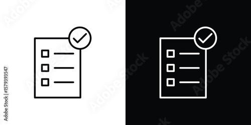 Requirements icon in outline and solid vector sign for web