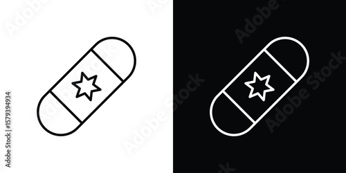 Mezuzah icon in outline and solid vector sign for web