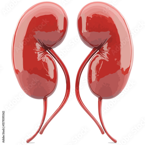 Human Kidney Anatomy clipart Vector