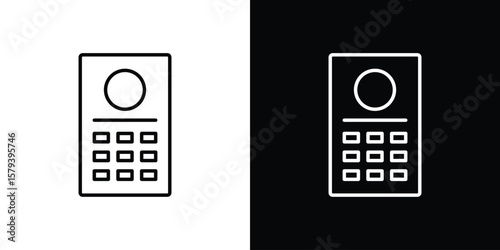 Intercom icon in outline and solid vector sign for web