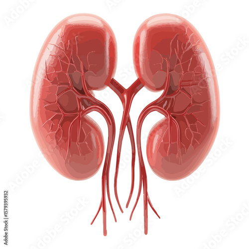 Human Kidney Anatomy clipart Vector