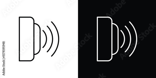 Infrared icon in outline and solid vector sign for web