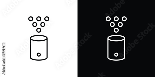 Humidifier icon in outline and solid vector sign for web