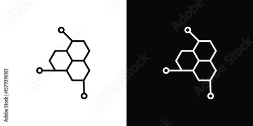 Hormones icon in outline and solid vector sign for web