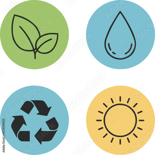 Environmental Icons Circle