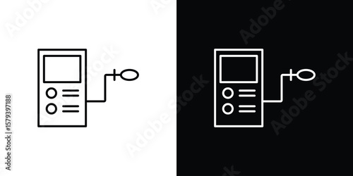 Dialysis icon in outline and solid vector sign for web