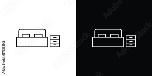 Clean Room icon in outline and solid vector sign for web