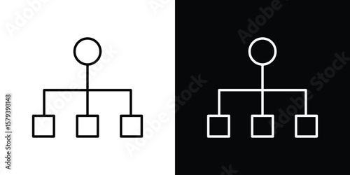 classification icon in outline and solid vector sign for web