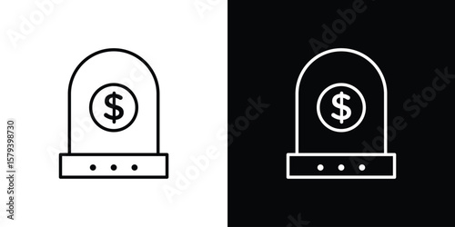 Business incubator icon in outline and solid vector sign for web