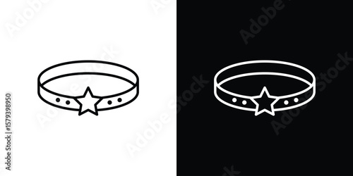 Foto Bracelet icon in outline and solid vector sign for web