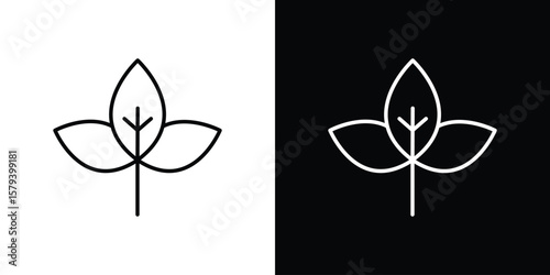 Basil icon in outline and solid vector sign for web