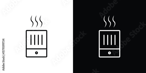 Air purifier icon in outline and solid vector sign for web