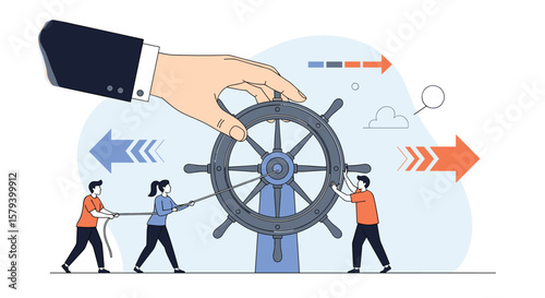 Guiding a team towards success steering the ship of business growth and strategic direction together
