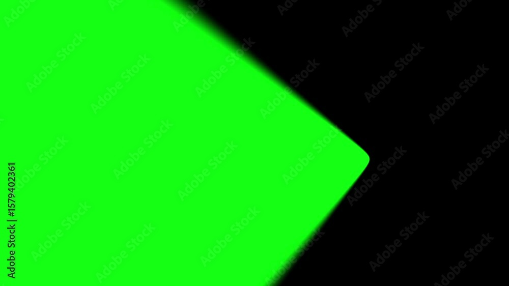 Dynamic Green Screen Wipe Transition Effect on Black Background - Modern Visual Element