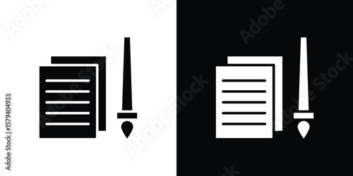 Wills and trusts icon vector glyph pack. Black silhouette icons.