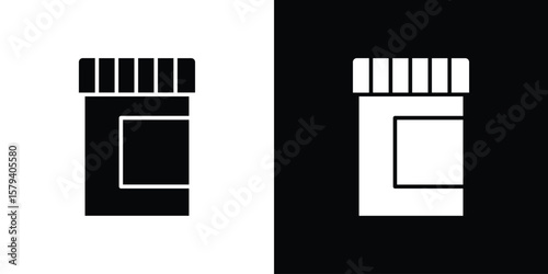 Urine test icon vector glyph pack. Black silhouette icons.
