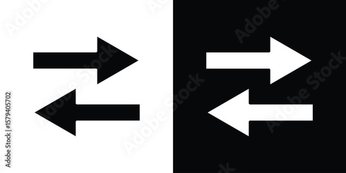 Transfer icon vector glyph pack. Black silhouette icons.