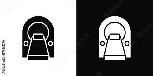 Tomography icon vector glyph pack. Black silhouette icons.