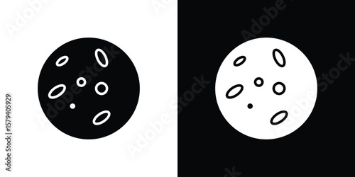 Thalassaemia icon vector glyph pack. Black silhouette icons.
