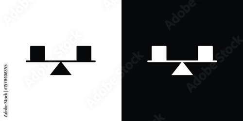 Stability icon vector glyph pack. Black silhouette icons.