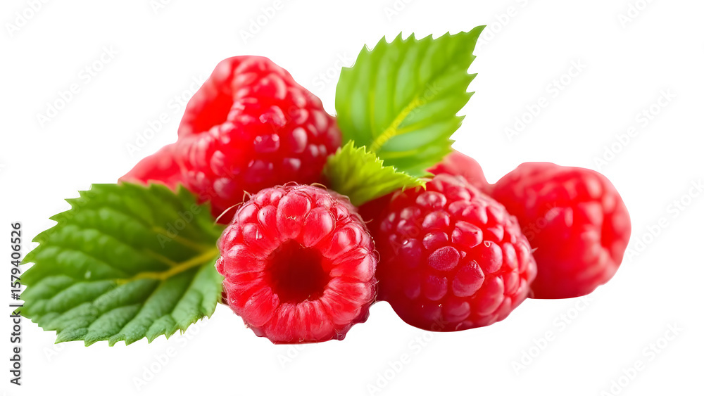 Fresh Raspberries, isolated on white background Fresh Raspberries, isolated on white background