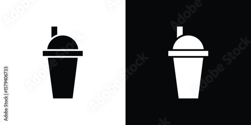 Shaker icon vector glyph pack. Black silhouette icons.