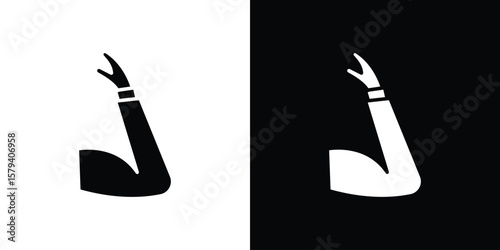 Salute icon vector glyph pack. Black silhouette icons.