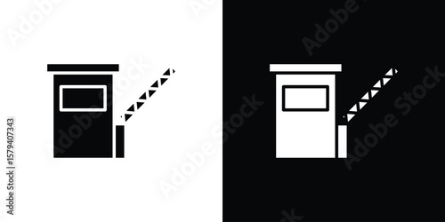 Road toll icon vector glyph pack. Black silhouette icons.