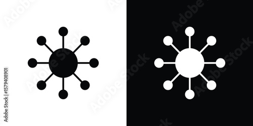 Multi channel icon vector glyph pack. Black silhouette icons.