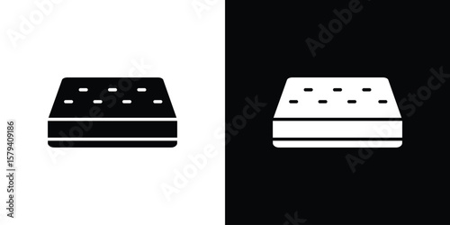 Mattress icon vector glyph pack. Black silhouette icons.