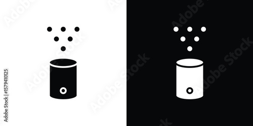 Humidifier icon vector glyph pack. Black silhouette icons.