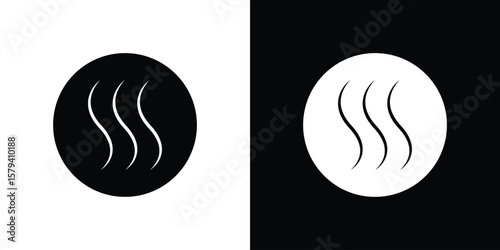Hot icon vector glyph pack. Black silhouette icons.