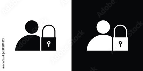 Guarantor icon vector glyph pack. Black silhouette icons.
