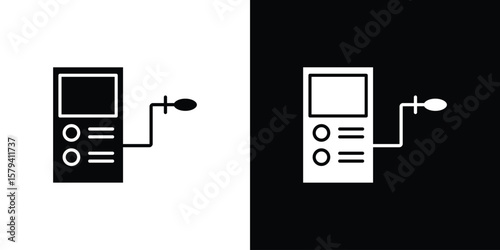 Dialysis icon vector glyph pack. Black silhouette icons.