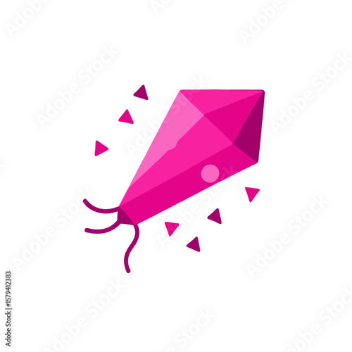 Pink Party Favor Icon- Celebrate with this fun party popper graphic- Perfect for birthdays- holidays- & special occasion designs- Festive design featuring pink colors