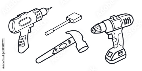 Power drills and hammer cordless drill tool