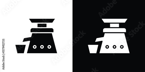 Cold pressed juicer icon vector glyph pack. Black silhouette icons.