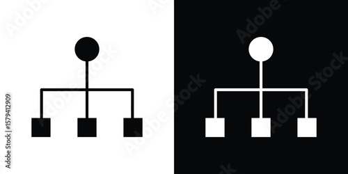 classification icon vector glyph pack. Black silhouette icons.