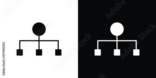 classification icon vector glyph pack. Black silhouette icons.