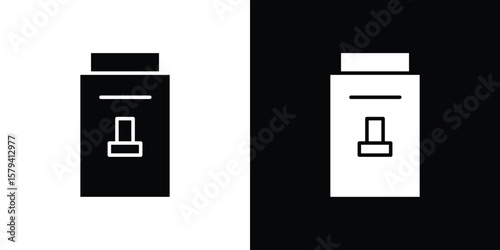 Circuit Breaker icon vector glyph pack. Black silhouette icons.